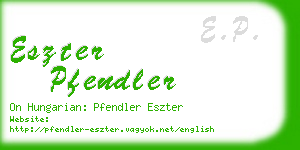 eszter pfendler business card